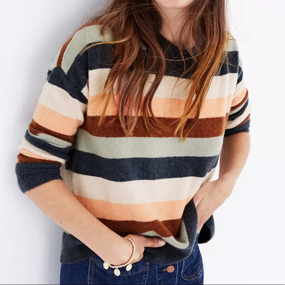 Madewell Pullover Sweater in Elmwood Stripe